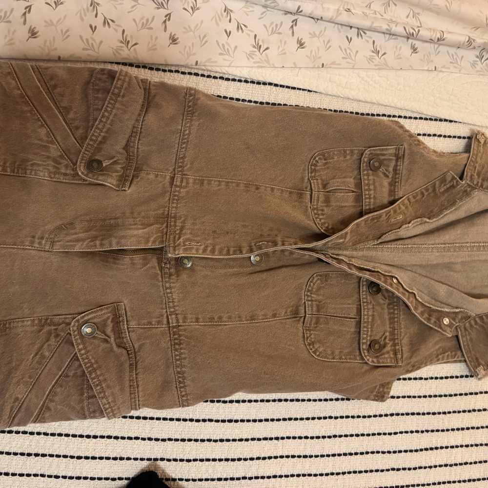 Brown Utility romper